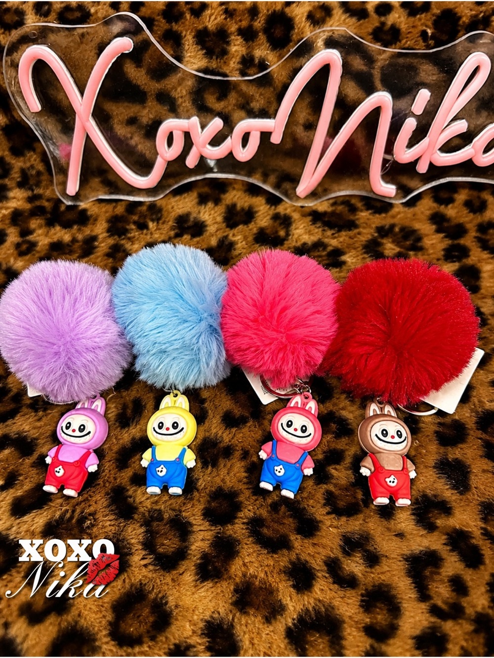 Monsters Pom Pom Keychains